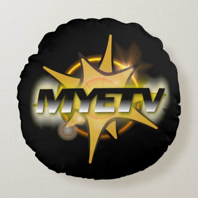 Cojín decorativo redondo de poliéster cepillado de (Anverso)