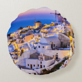 Cojín decorativo redondo de poliéster cepillado pe