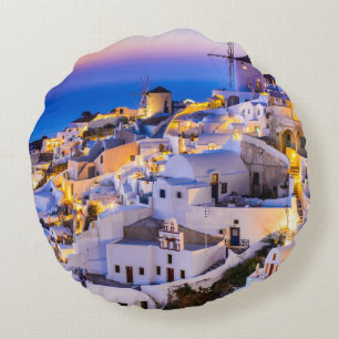 Cojín decorativo redondo de poliéster cepillado pe