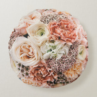 Cojín decorativo redondo de poliéster cepillado po