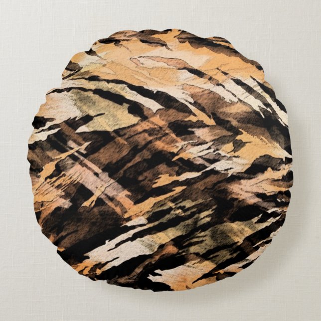 Cojín decorativo redondo de poliéster cepillado po (Anverso)