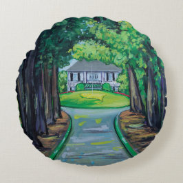 Cojín decorativo redondo de poliéster cepillado po