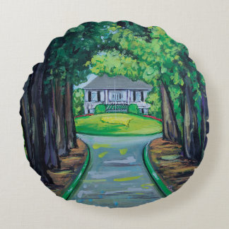 Cojín decorativo redondo de poliéster cepillado po