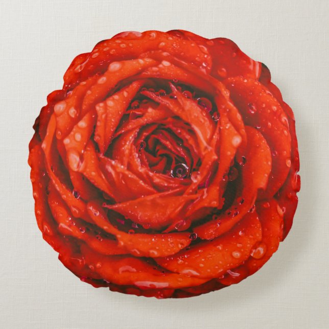 Cojín decorativo redondo de poliéster cepillado po (Anverso)