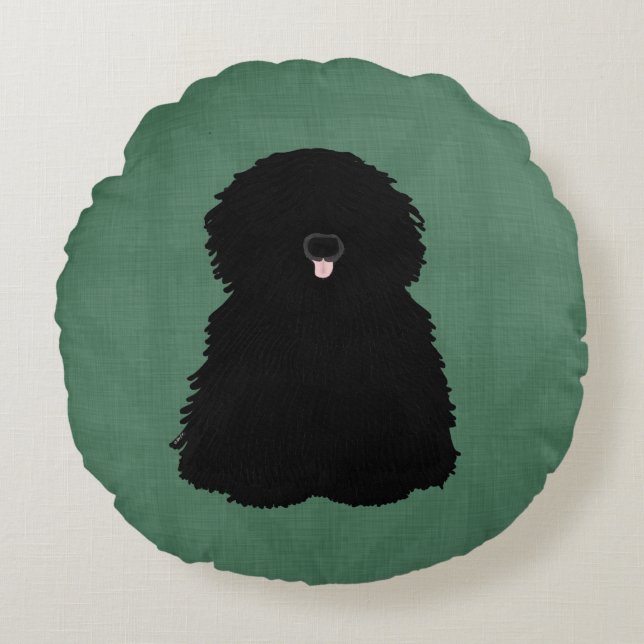 Cojín decorativo redondo de Puli (Anverso)