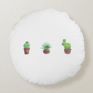Cojín decorativo redondo del diseño del cactus
