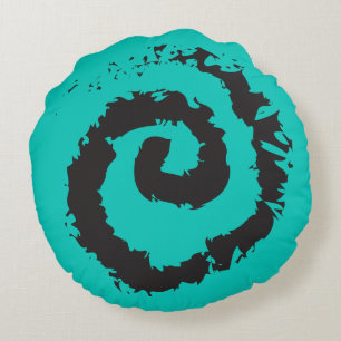 Cojín decorativo redondo ESPIRAL AQUA