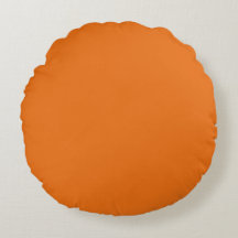 Cojín decorativo redondo naranja (16")