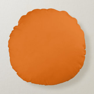 Cojín decorativo redondo naranja (16")