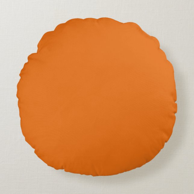 Cojín decorativo redondo naranja (16") (Anverso)
