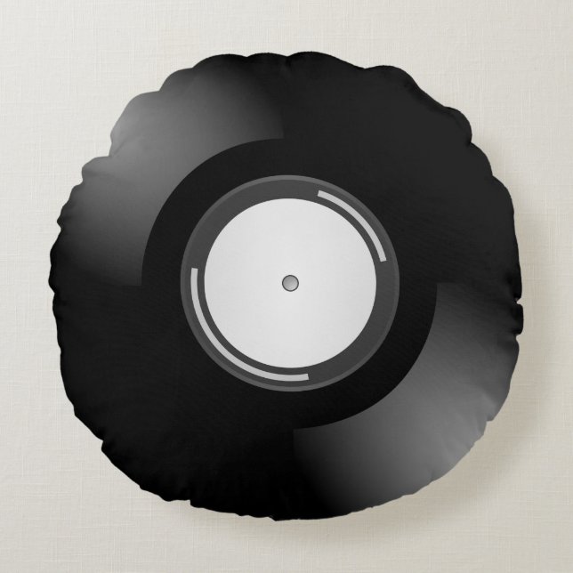 Cojín decorativo redondo Personalizado de disco de (Anverso)