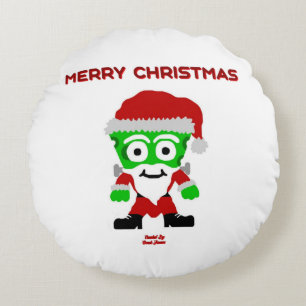 Cojín decorativo redondo Santa FrankenCheese