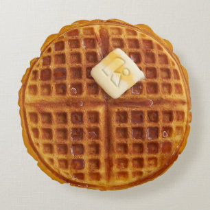 Cojín decorativo redondo Waffle