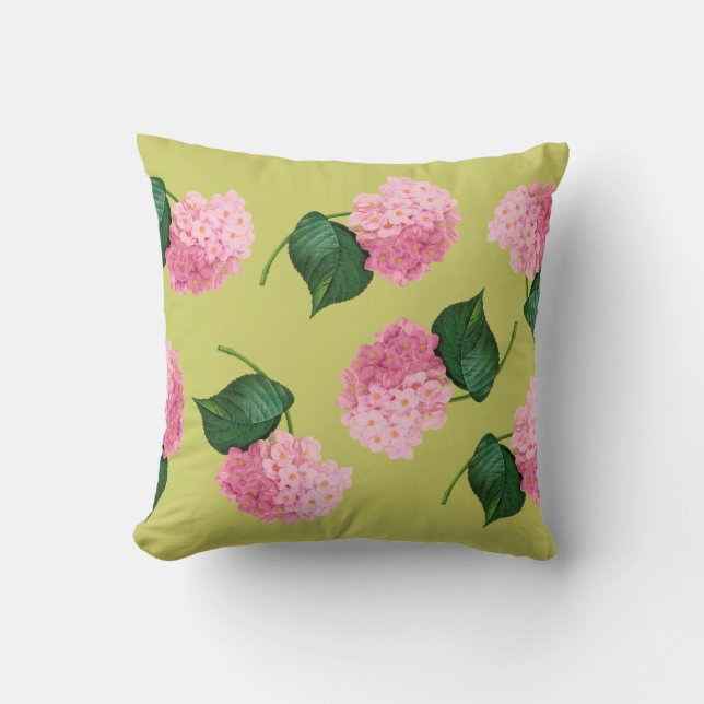 Cojín Decorativo Redoute rosa Hydrangea Pillow (Anverso)
