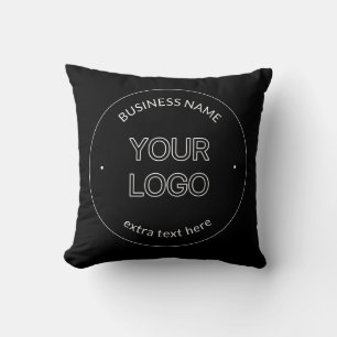 Cojín Decorativo Reemplazo de logotipo editable y nombre comercial 