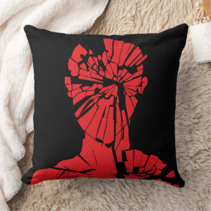 Cojín Decorativo Reflejo Rojo Destrozado