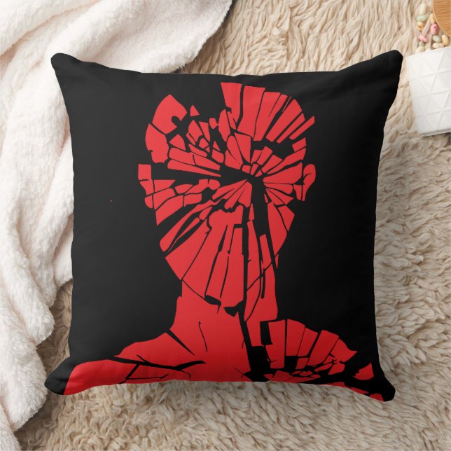 Cojín Decorativo Reflejo Rojo Destrozado (Manta)