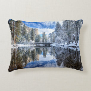 Cojín Decorativo Reflexión del invierno en Yosemite