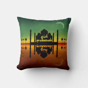 Cojín Decorativo Reflexión nocturna de Eid Mubarak