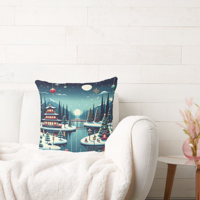 Cojín Decorativo Reflexiones de la Yuletide en el Este (Sofá)