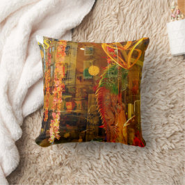 Cojín Decorativo Reflexiones doradas en las calles de Filadelfia