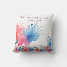 Cojín Decorativo Regalo acuático floral moderno para mamá con cita