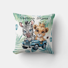 Cojín Decorativo Regalo Baby Shower de Royal Safari Ride Boy