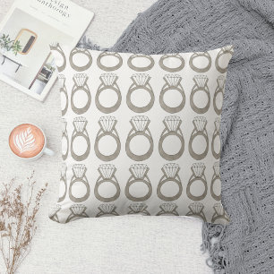 Cojín Decorativo Regalo Boda personalizado del anillo de compromiso