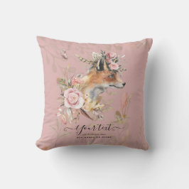 Cojín Decorativo Regalo conmemorativo de Boho Fox, PERSONALIZADO