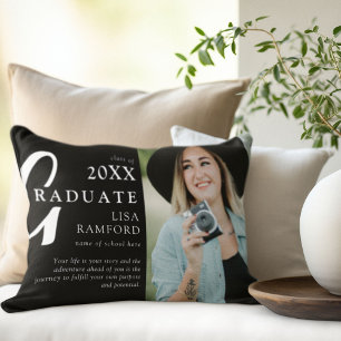 Cojín Decorativo Regalo conmemorativo de foto y cita minimalista pa