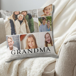 Cojín Decorativo Regalo de 6 fotos para abuela