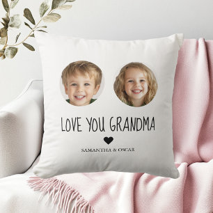 Cojín Decorativo Regalo de abuela personalizado   Cara de nieto per