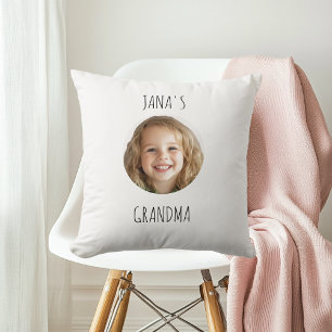Cojín Decorativo Regalo de abuela personalizado   Cara de nieto per