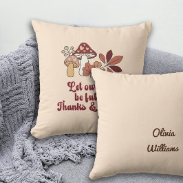 Cojín Decorativo Regalo de Acción de Gracias para hongos