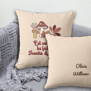 Cojín Decorativo Regalo de Acción de Gracias para hongos