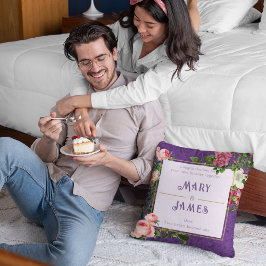 Cojín Decorativo Regalo de aniversario de boda con texto personaliz