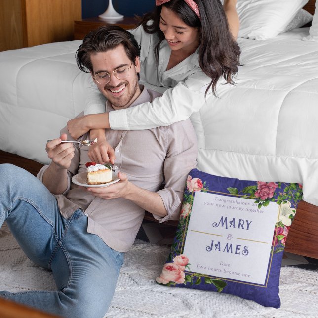 Cojín Decorativo Regalo de aniversario de boda con texto personaliz (Subido por el creador)