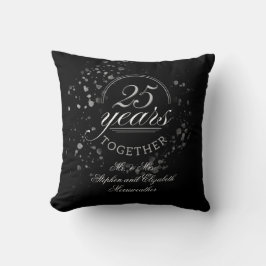 Cojín Decorativo Regalo de aniversario de bodas de plata 25 años ju