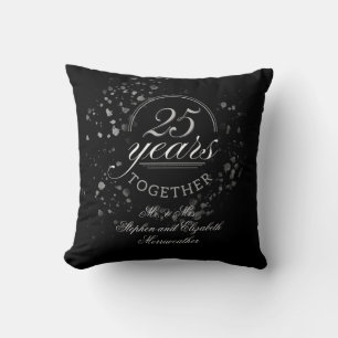 Cojín Decorativo Regalo de aniversario de bodas de plata 25 años ju