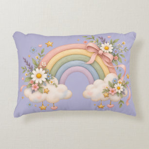 Cojín Decorativo Regalo de Arcoíris Acuarela – Nube Encantadora