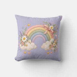 Cojín Decorativo Regalo de Arcoíris en Acuarela – Nube Encantadora