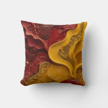Regalo de Arte de Fuego Abstracto Dorado Rojo