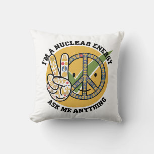 Cojín Decorativo Regalo de arte vectorial de diseño de energía nucl