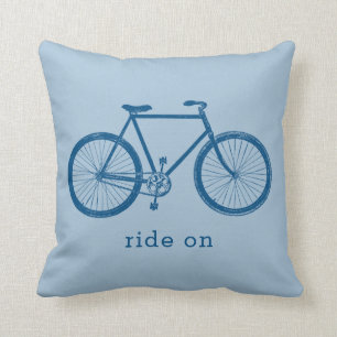 Cojín Decorativo Regalo de bicicleta azul