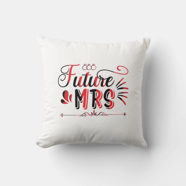 Cojín Decorativo Regalo de Boda Señora Futuro (Anverso)