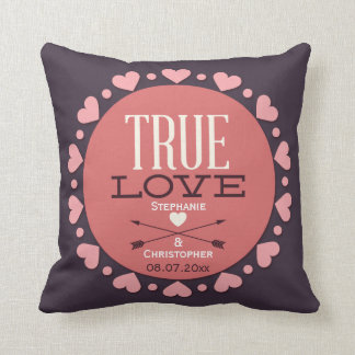 Cojín Decorativo Regalo de boda verdadero personalizado del amor
