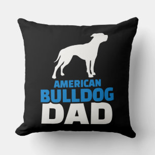 Cojín Decorativo Regalo De Bulldog Estadounidense Papá Prima Por Am