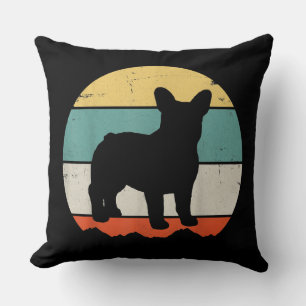 Cojín Decorativo Regalo de Bulldog retro vintage para mamá de perro