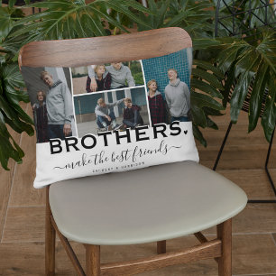 Cojín Decorativo Regalo de Cita y Colaje de Fotos para Hermanos