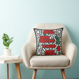 Cojín Decorativo regalo de código QR de Navidad